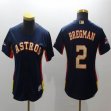 Women Nike Houston Astros #2 Alex Bregman dark blue majestic baseball jerseys