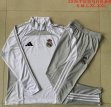 2025-2026 Real Madri Club white gray soccer uniforms with Long Trousers B2555