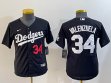 Youth Nike Los Angeles Dodgers 34 Fernando Valenzuela black baseball jersey