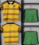 2026-2027 Jamaica team yellow green kid soccer jerseys home