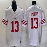 Nike San Francisco 49ers #13 Brock Purdy white Nike Vapor F.U.S.E. Limited Jersey 03