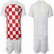 2022 World Cup Croatia team red white soccer jersey home