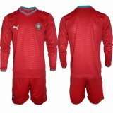 2026 World cup Portugal team red long sleeves soccer jerseys home