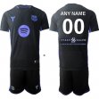 Custom Barcelona club black soccer jerseys Joint name