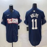 Nike New York Yankees #11 Anthony Volpe Navy majestic baseball Jerseys Joint name-BD 01