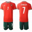 2025-2026 Portugal team #7 RONALDO red soccer uniforms home -HQ