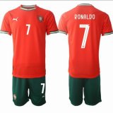 2025-2026 Portugal team #7 RONALDO red soccer uniforms home -HQ