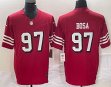 Nike 49ers #97 Nick Bosa throwback red Nike Vapor F.U.S.E. Limited Jersey 03
