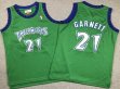 Youth Minnesota Timberwolves #21 Kevin Garnett green Throwback basketball jersey-XD