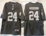 Las Vegas Raiders #24 Charles Woodson black Nike Vapor F.U.S.E. Limited Jersey