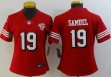 Women Nike 49ers #19 Deebo Samuel red Color Rush Limited Jersey with 75th patch