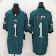 Youth Nike Philadelphia Eagles #1 Jalen Hurts green Color Rush Limited Jersey