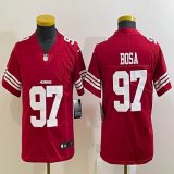 Youth Nike San Francisco 49ers #97 Nick Bosa red Color Rush Limited Jersey-BD