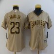 Women Nike San Diego Padres #23 Fernando Tatis Jr. brown majestic baseball jersey