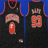 BAPE #93 Mitchell & Ness Brand New Chicago Bulls black NBA Jerseys-LT