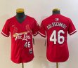 Youth Nike St.Louis Cardinals #46 Paul Goldschmidt red majestic Baseball Jersey city version-BD