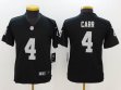 Kid Nike Oakland Raiders 4 Carr Navy black Color Rush Limited Jersey
