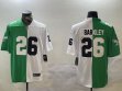 Philadelphia Eagles #26 Saquon Barkley white green splits Color Rush Limited Jersey