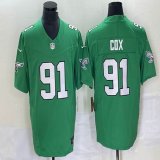 Nike Philadelphia Eagles #91 Fletcher Cox Green Color Rush Limited Jersey 03