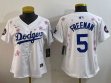 Youth 2025 Nike Los Angeles Dodgers #5 Freddie Freeman white fashion majestic baseball jerseys Sakura plate 01