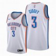 Youth Oklahoma City Thunder #3 Josh Giddey White Replica NBA Jersey Hot-press font