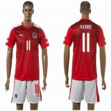 2016 Austria European Cup HARNIK #11 red white soccer jersey home