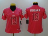 Women Giants #13 Odell Beckham Jr Nike pink Color Rush Limited Jersey