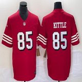 Nike 49ers #85 George Kittle throwback red Nike Vapor F.U.S.E. Limited Jersey 03