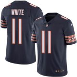 Nike Chicago Bears #11 White dark blue Color Rush Limited Jerseys