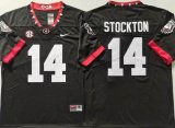 Georgia Bulldogs Black #14 Gunner Stockton black college football jerseys