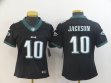 Women Nike Philadelphia Eagles #10 DeSean Jackson black Color Rush Limited Jerseys