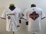 Youth Houston Astros blank white majestic baseball jerseys Joint name 02