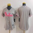 Women Nike Philadelphia Phillies gray baseball jerseys 01