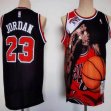 Chicago Bulls #23 Michael Jordan black red Throwback nba basketball jersey-CY
