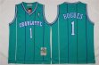 Charlotte Hornets #1 Tyrone Bogues green Soul Swingman Road Jersey
