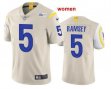 Women Nike Rams #5 Jalen Ramsey beige Color Rush Limited Jersey
