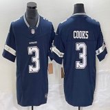 Nike Cowboys #3 Cooks blue Color Rush Limited Jersey-BD 03