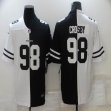 Oakland Raiders #98 Maxx Crosby Nike white black Split Color Rush Limited Jersey-BD
