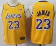 Youth Nike Los Angeles Lakers #23 LeBron James yellow NBA jersey-S8