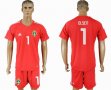 2018 World cup Swedish #1 OLSEN red goalkeeper soccer jersey