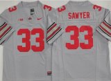 Ohio State Buckeyes #33 Jack Sawyer gray college football jersey -PNS