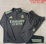 2025-2026 Real Madrid Club Club gray soccer uniforms with Long Trousers B2582