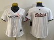 Women Houston Astros blank white majestic baseball jerseys Joint name 02