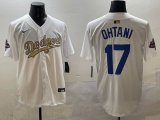 2025 Nike Los Angeles Dodgers #17 Shohei Ohtani white fashion majestic baseball jerseys Sakura plate 08