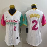 Youth Nike San Diego Padres #2 Xander Bogaerts white red green majestic baseball jerseys 01