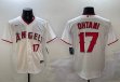 Nike Los Angeles Angels #17 Shohei Ohtani white majestic baseball jersey 01