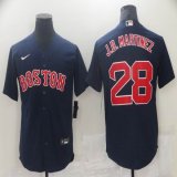 Nike Boston Red Sox #28 J.D.Martinez blue majestic baseball jerseys-BD