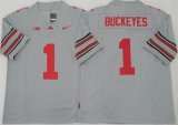 Ohio State Buckeyes #1 gray college football jerseys -PNS