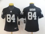 Women Nike Oakland Raiders #84 Antonio Brown black Color Rush Limited Jersey