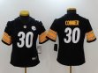 Women Nike Pittsburgh Steelers #30 James Conner Black Color Rush Limited Jersey